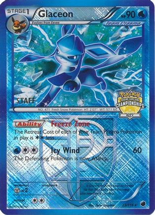 Glaceon (City Championships) [Staff] (23/116) Holofoil [League & Championship Cards] - Promo
