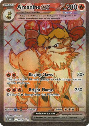 Arcanine ex (224/198) Holofoil [Scarlet & Violet Base Set] - Ultra Rare
