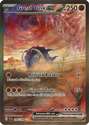 Great Tusk ex (246/198) Holofoil [Scarlet & Violet Base Set] - Special Illustration Rare