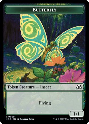 Butterfly // City's Blessing Double-sided Token (MOC-29 // 45) - Commander: March of the Machine