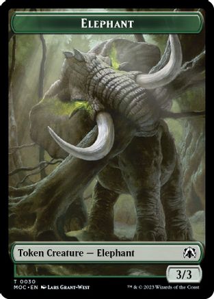 Elephant // City's Blessing Double-sided Token (MOC-30 // 45) - Commander: March of the Machine