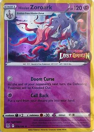 Hisuian Zoroark (Lost Origin Stamped) (076/196) Holofoil [Miscellaneous Cards & Products] - Promo