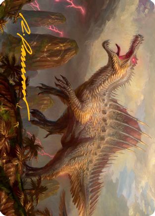 Etali, Primal Conqueror Art Card (Gold-Stamped Signature) (ASMOM-031) - Art Series: March of the Machine