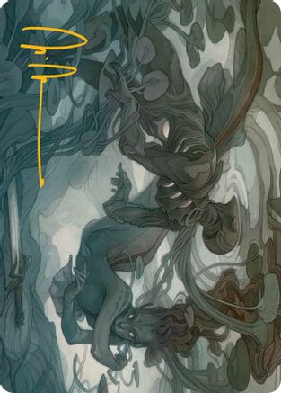Emry, Lurker of the Loch Art Card (Gold-Stamped Signature) (ASMOM-069) - Art Series: March of the Machine
