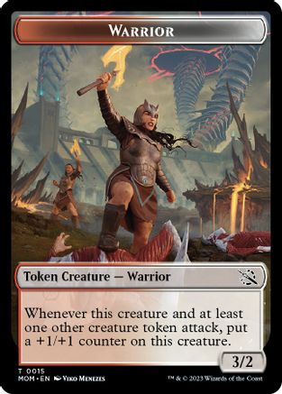 Warrior // Phyrexian Saproling Double-Sided Token (MOM-15 // 8) - March of the Machine Foil