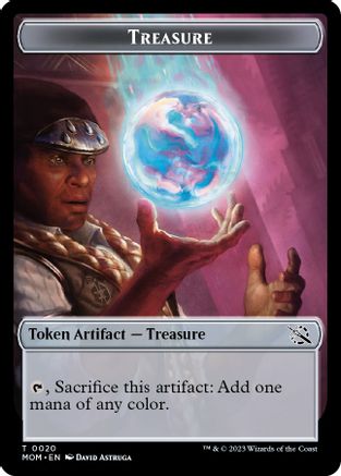 Treasure (0020) // Spirit (0013) Double-Sided Token (MOM-20 // 13) - March of the Machine Foil
