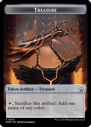 Treasure (0021) // Phyrexian Hydra (0011) Double-Sided Token (MOM-21 // 11) - March of the Machine Foil