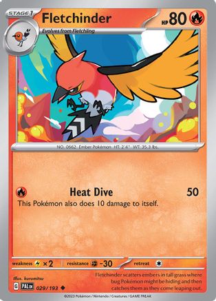 Fletchinder (029/193) Reverse Holofoil [Paldea Evolved] - Uncommon