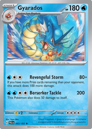 Gyarados (043) Holofoil [Paldea Evolved] - Rare