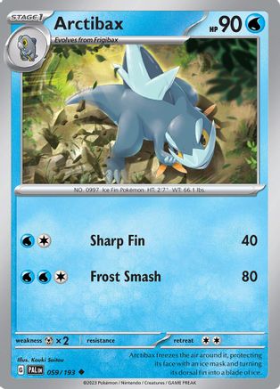 Arctibax (059/193) Reverse Holofoil [Paldea Evolved] - Uncommon