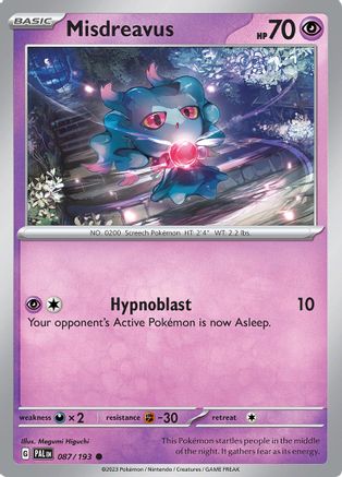 Misdreavus (087) Reverse Holofoil [Paldea Evolved] - Common