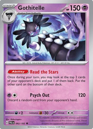 Gothitelle (092) Reverse Holofoil [Paldea Evolved] - Uncommon