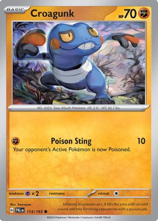 Croagunk (114) Reverse Holofoil [Paldea Evolved] - Common