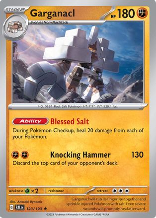 Garganacl (123) Reverse Holofoil [Paldea Evolved] - Rare