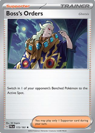 Boss's Orders (172/193) Reverse Holofoil [Paldea Evolved] - Rare