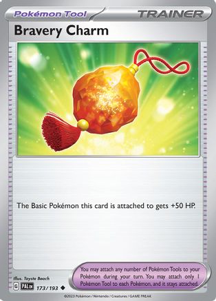 Bravery Charm (173) Reverse Holofoil [Paldea Evolved] - Uncommon
