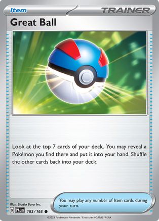 Great Ball (183) Reverse Holofoil [Paldea Evolved] - Common