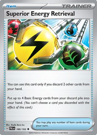Superior Energy Retrieval (189/193) Reverse Holofoil [Paldea Evolved] - Uncommon