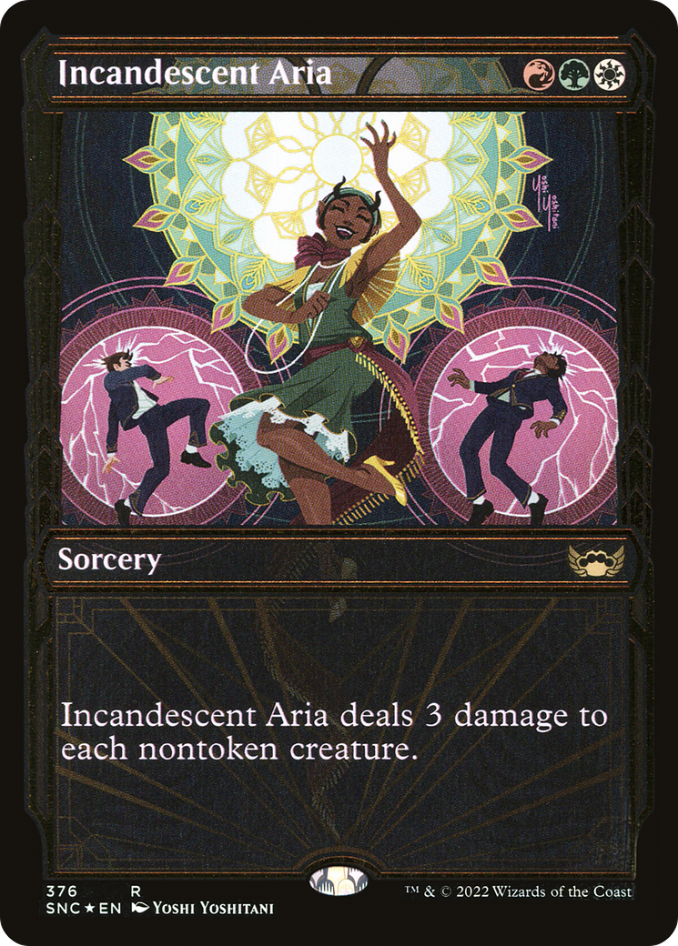 Incandescent Aria (Gilded Foil) (SNC-376) - Streets of New Capenna: (Showcase) Foil