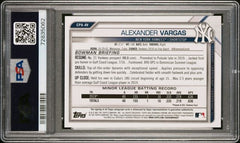 2021 Bowman Chrome Prospect Autographs Green Shimmer Refractors #CPAAV Alexander Vargas #68/99 PSA 9 | Eastridge Sports Cards