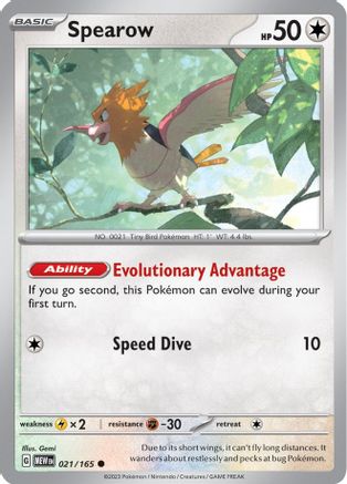 Spearow (021) Reverse Holofoil [SV Scarlet & Violet 151] - Common