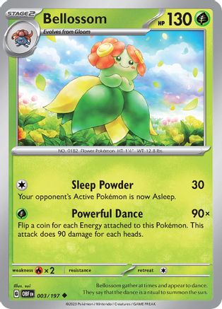 Bellossom (003) Reverse Holofoil [Obsidian Flames] - Uncommon