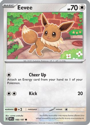 Eevee (166) Reverse Holofoil [Obsidian Flames] - Common