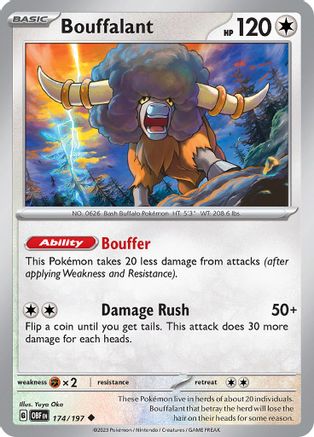 Bouffalant (174) Reverse Holofoil [Obsidian Flames] - Uncommon