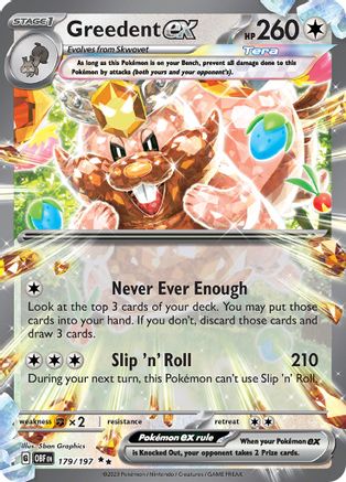 Greedent ex (179) Holofoil [Obsidian Flames] - Double Rare