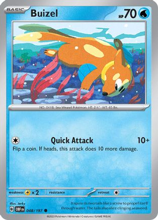 Buizel (048) Reverse Holofoil [Obsidian Flames] - Common