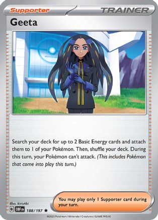 Geeta (188) Reverse Holofoil [Obsidian Flames] - Rare