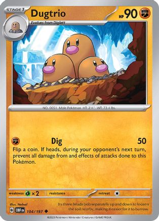 Dugtrio (104) [Obsidian Flames] - Uncommon