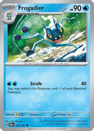 Frogadier (057) Reverse Holofoil [Obsidian Flames] - Uncommon