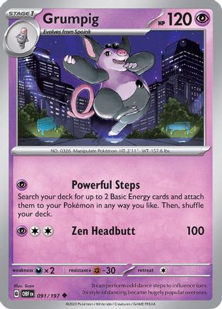 Grumpig (091) [Obsidian Flames] - Uncommon