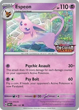Espeon (Best Buy Exclusive) (086) Holofoil [Miscellaneous Cards & Products] - Promo