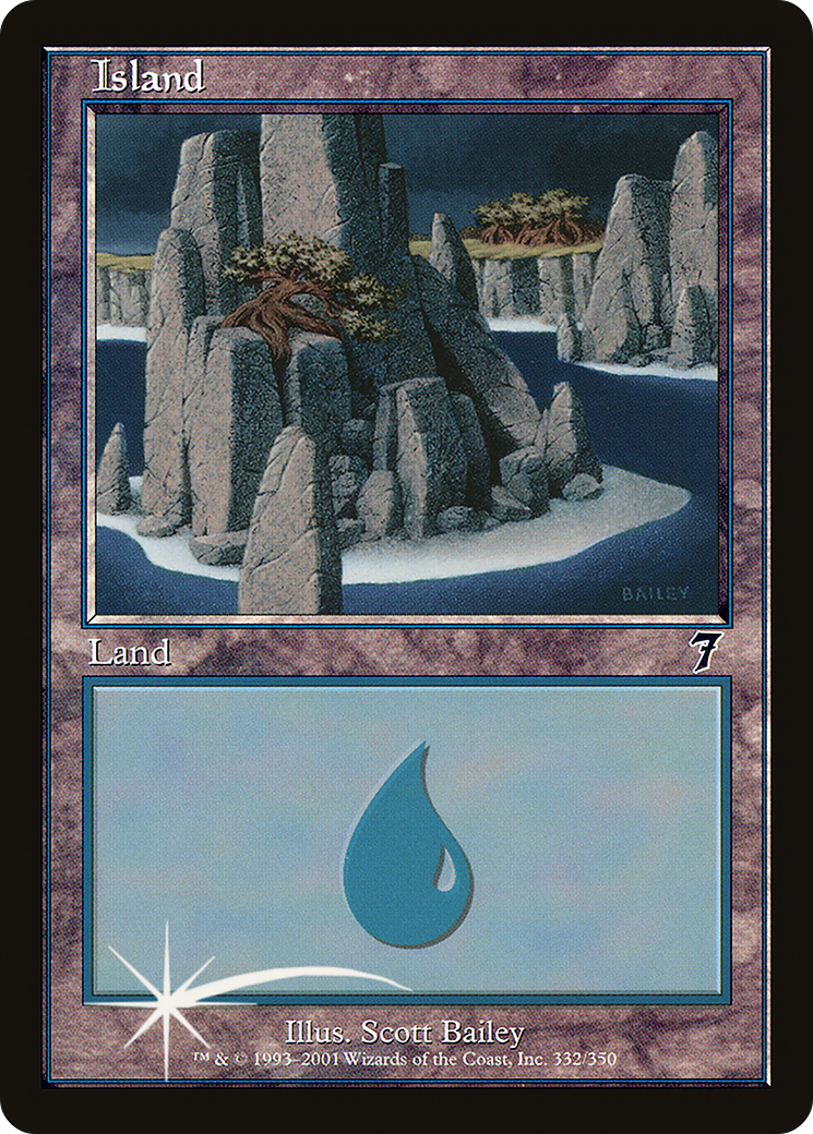 Island (332) (7ED-332) - 7th Edition Foil