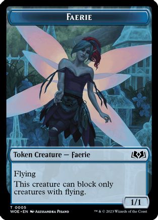 Faerie // Food (0013) Double-Sided Token (WOE-5 // 13) - Wilds of Eldraine Foil