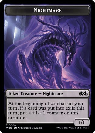 Nightmare // Food (0010) Double-Sided Token (WOE-6 // 10) - Wilds of Eldraine Foil