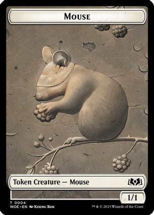 Mouse // Food (0013) Double-Sided Token (WOE-4 // 13) - Wilds of Eldraine Foil