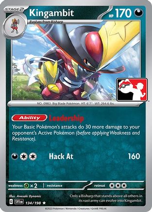 Kingambit (134/198) [Prize Pack Series Cards] - Rare