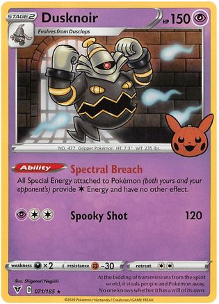 Dusknoir (071) Holofoil [Trick or Trade BOOster Bundle 2023] - Holo Rare