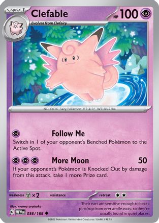 Clefable (036) Reverse Holofoil [SV Scarlet & Violet 151] - Uncommon