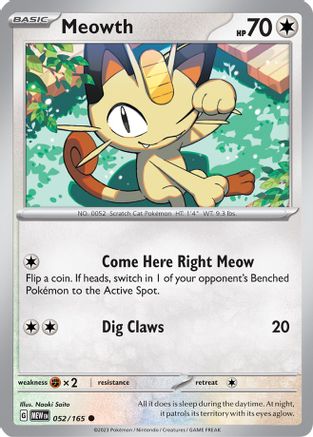 Meowth (052) Reverse Holofoil [SV Scarlet & Violet 151] - Common