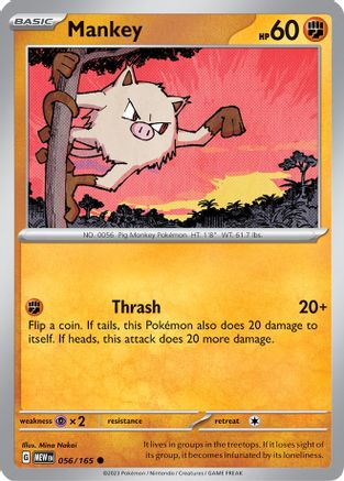 Mankey (056) Reverse Holofoil [SV Scarlet & Violet 151] - Common
