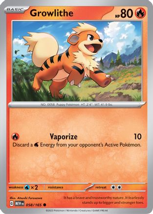 Growlithe (058) Reverse Holofoil [SV Scarlet & Violet 151] - Common