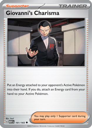 Giovanni's Charisma (161/165) [SV Scarlet & Violet 151] - Uncommon