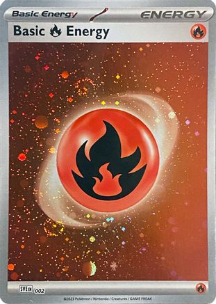 Basic Fire Energy (Cosmos Holo) (002) Holofoil [SVE Scarlet & Violet Energies] - Common