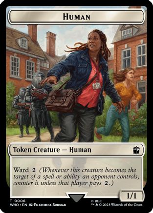 Human (0006) // Alien Salamander Double-Sided Token (WHO-6 // 16) - Universes Beyond: Doctor Who Foil