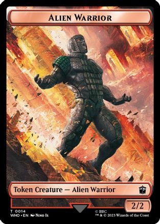 Alien Warrior // Food (0027) Double-Sided Token (WHO-14 // 27) - Universes Beyond: Doctor Who