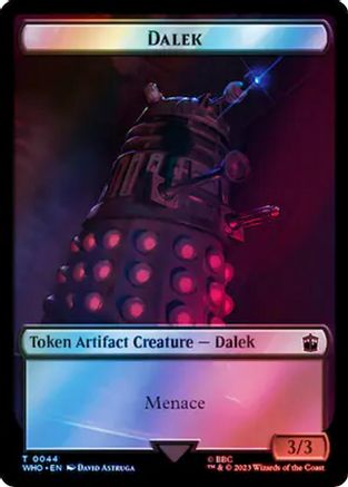 Dalek // Alien Warrior Double-Sided Token (Surge Foil) (WHO-44 // 46) - Universes Beyond: Doctor Who Foil